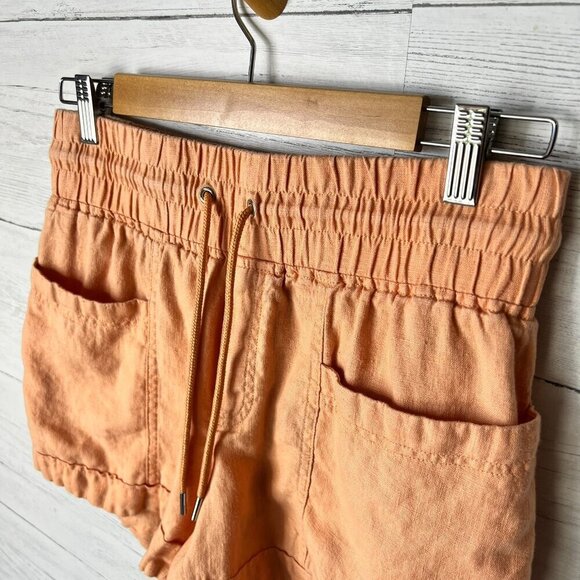Athleta Shorts Womens Size 4 Peach Cabo 100% Linen Breathable Lightweight - Picture 10 of 16